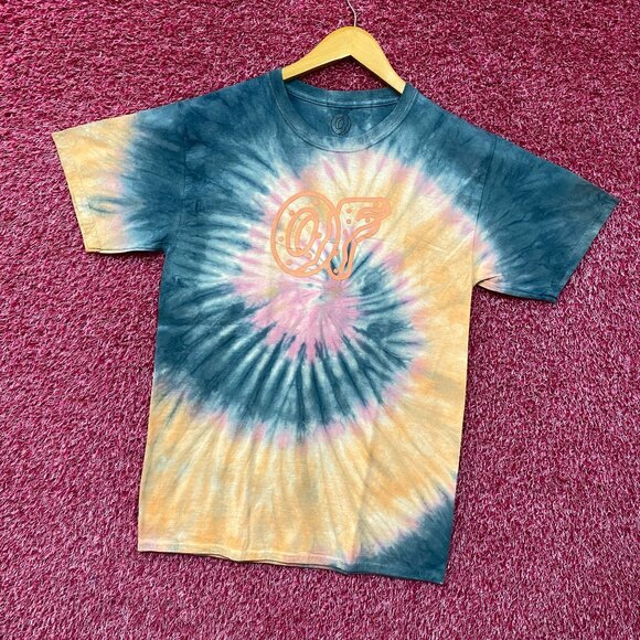 Odd Future OFWGKTA Donut Logo Pink Blue Tie-Die T-Shirt Medium - Picture 3 of 5